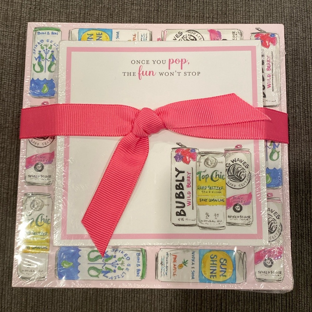 Cute Novelty Cocktail Notepad Set - Set of 2 Notepads       stationary home